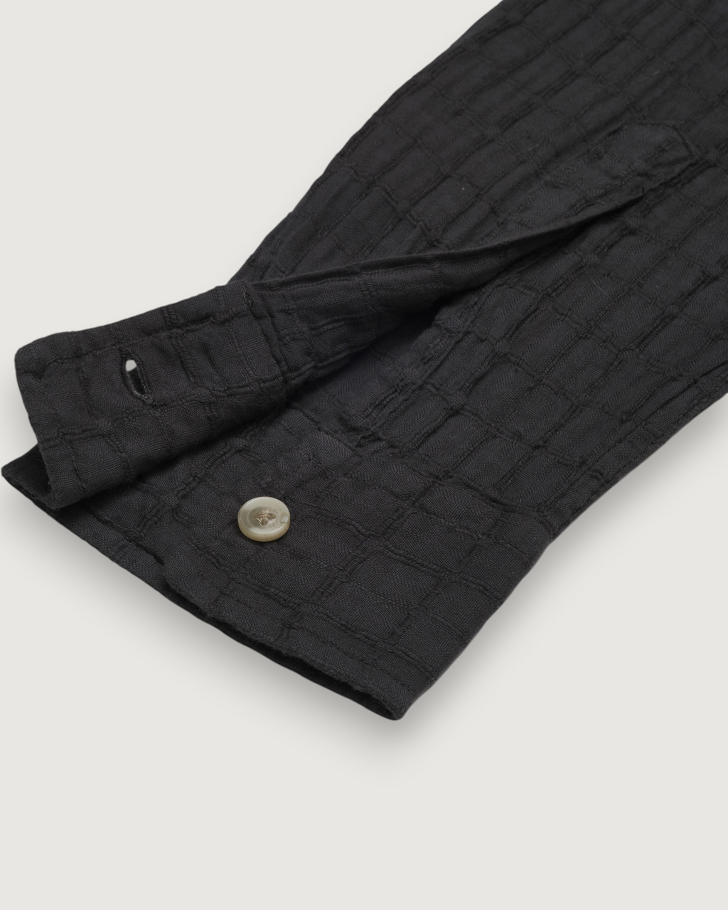 Bamboo Dobby Long Sleeve Shirt - Washed Black