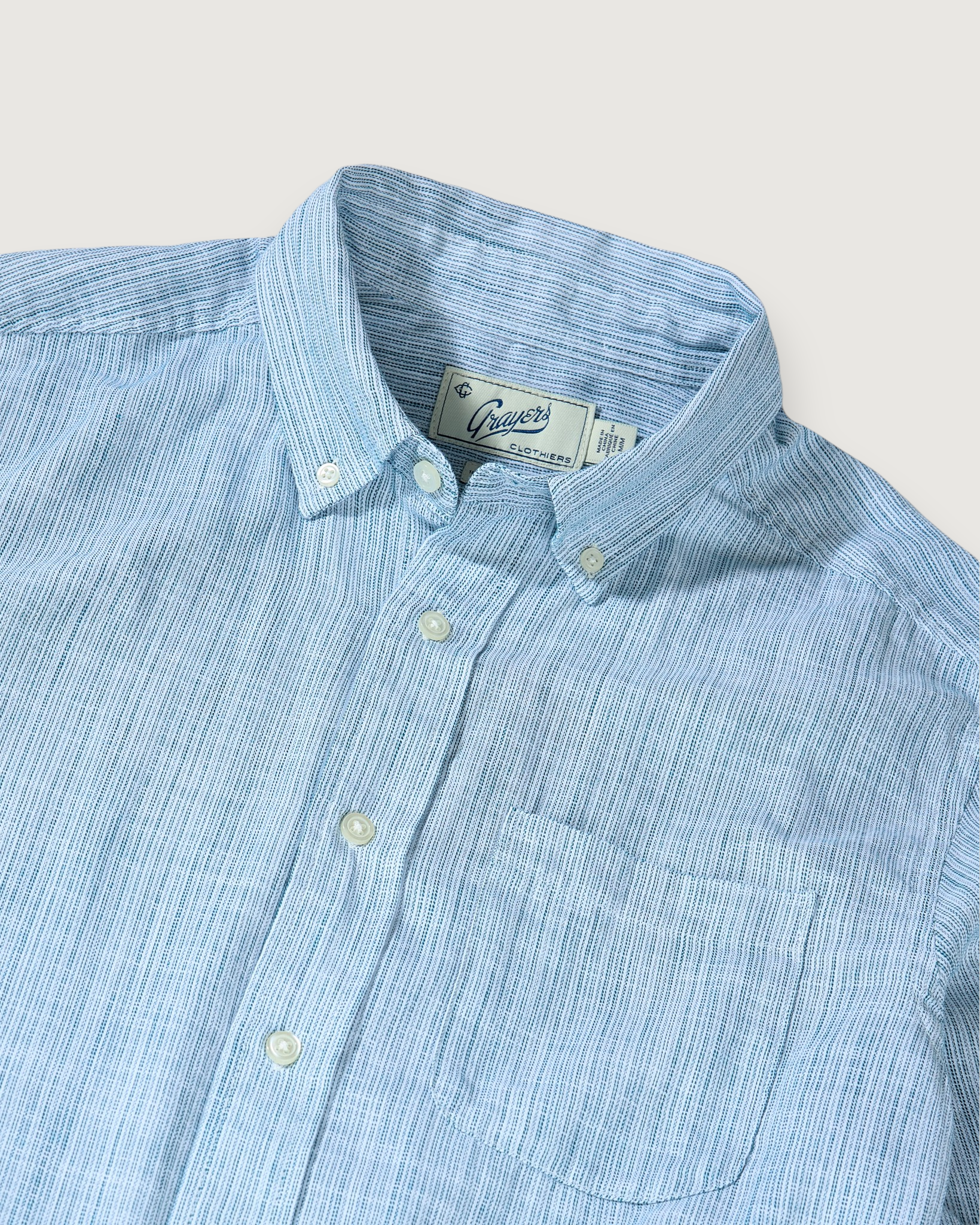 The Weaver's Stripe Shirt - Navy Cream