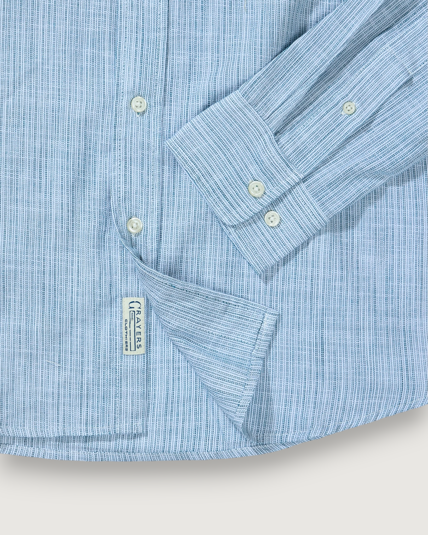 The Weaver's Stripe Shirt - Navy Cream