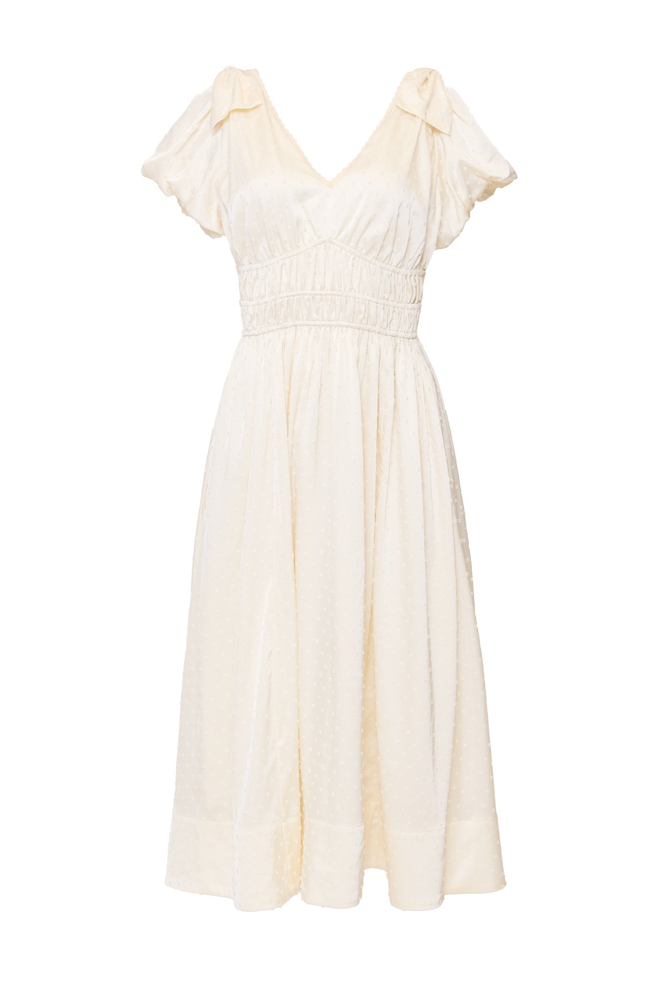 Zella Bow Dress in Ivory