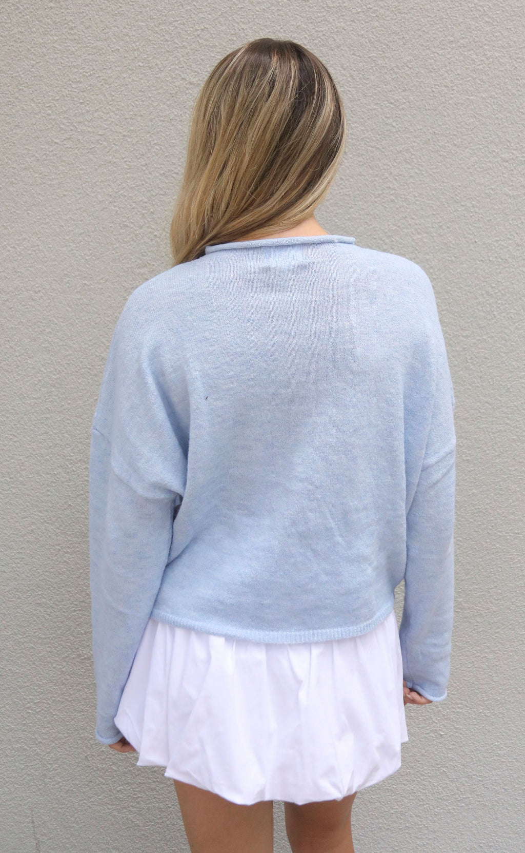 beat of your heart cardigan - blue