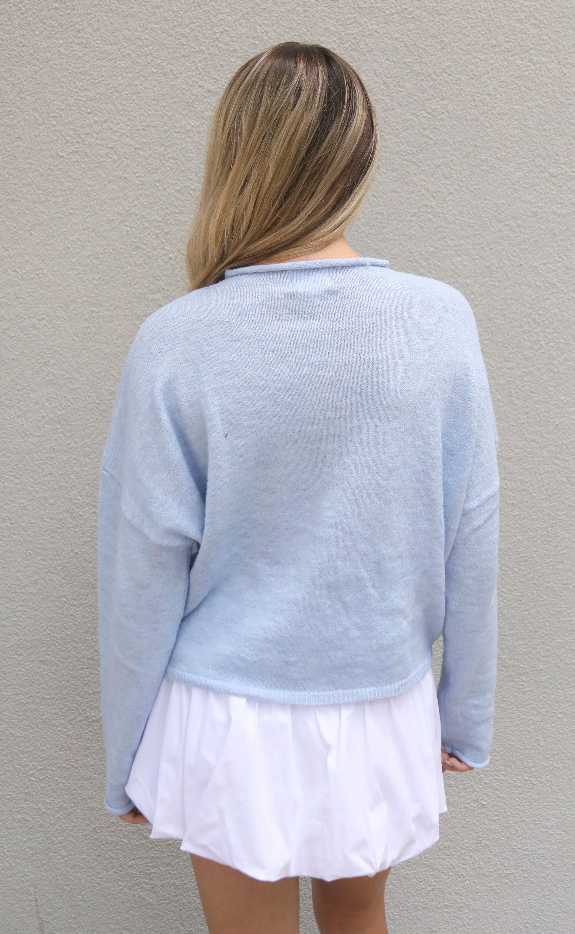 beat of your heart cardigan - blue