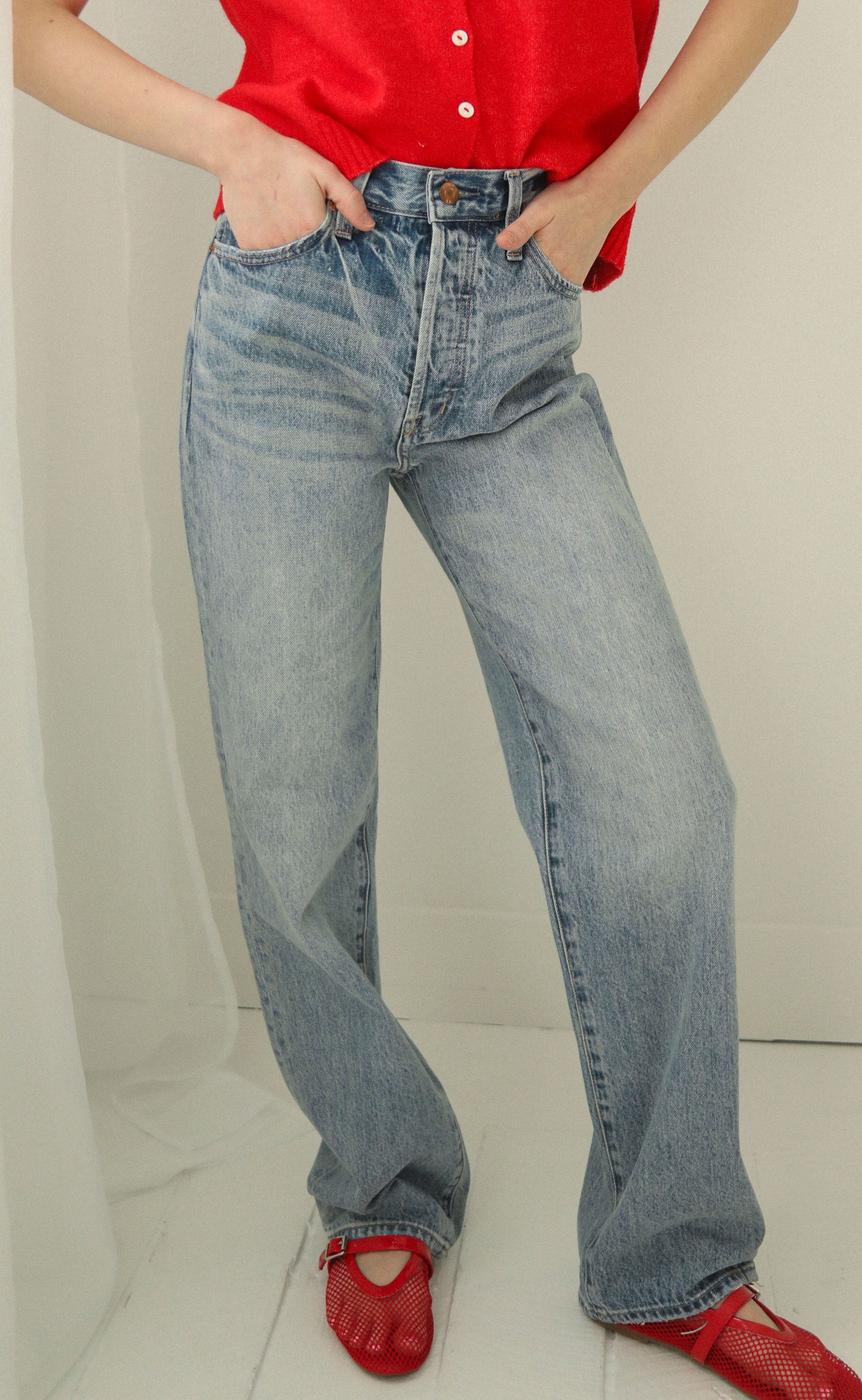 pistola: cassie super high rise straight - bramble