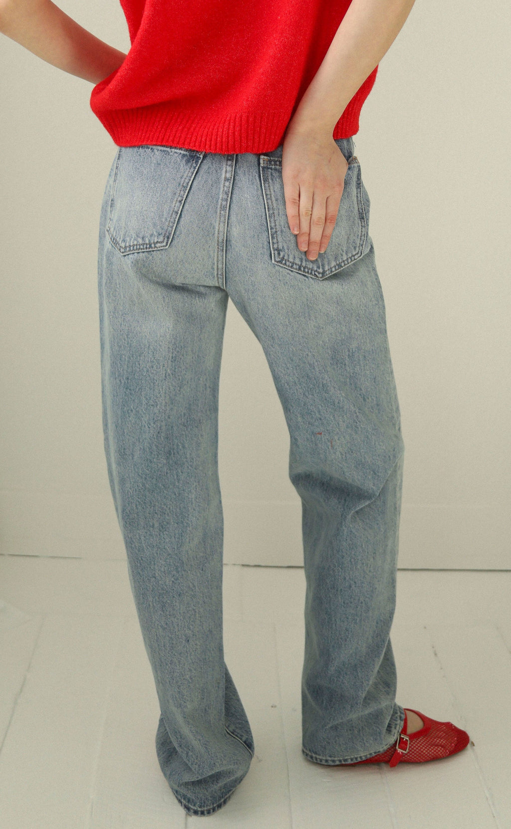 pistola: cassie super high rise straight - bramble
