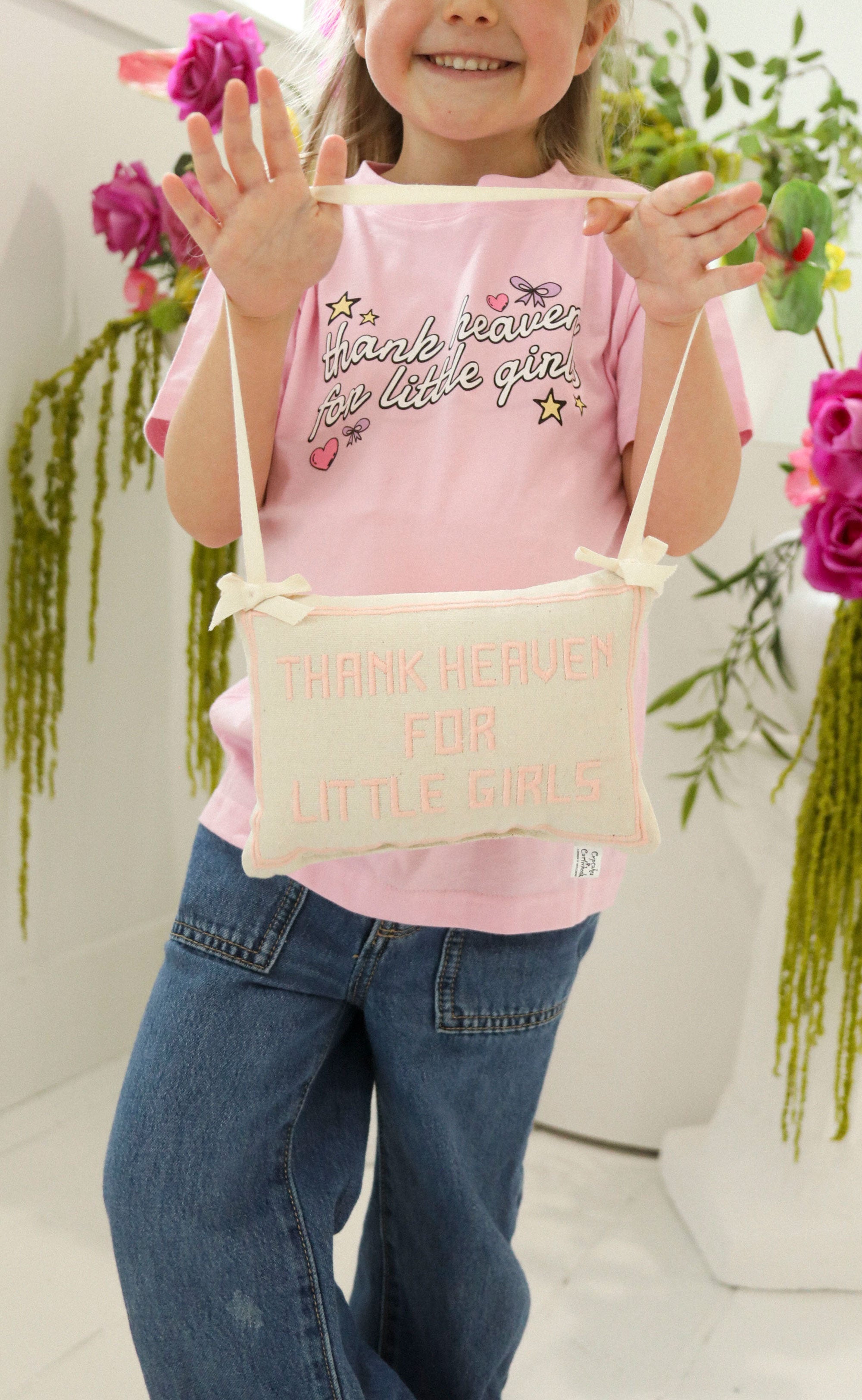 thank heaven pillow door hanger