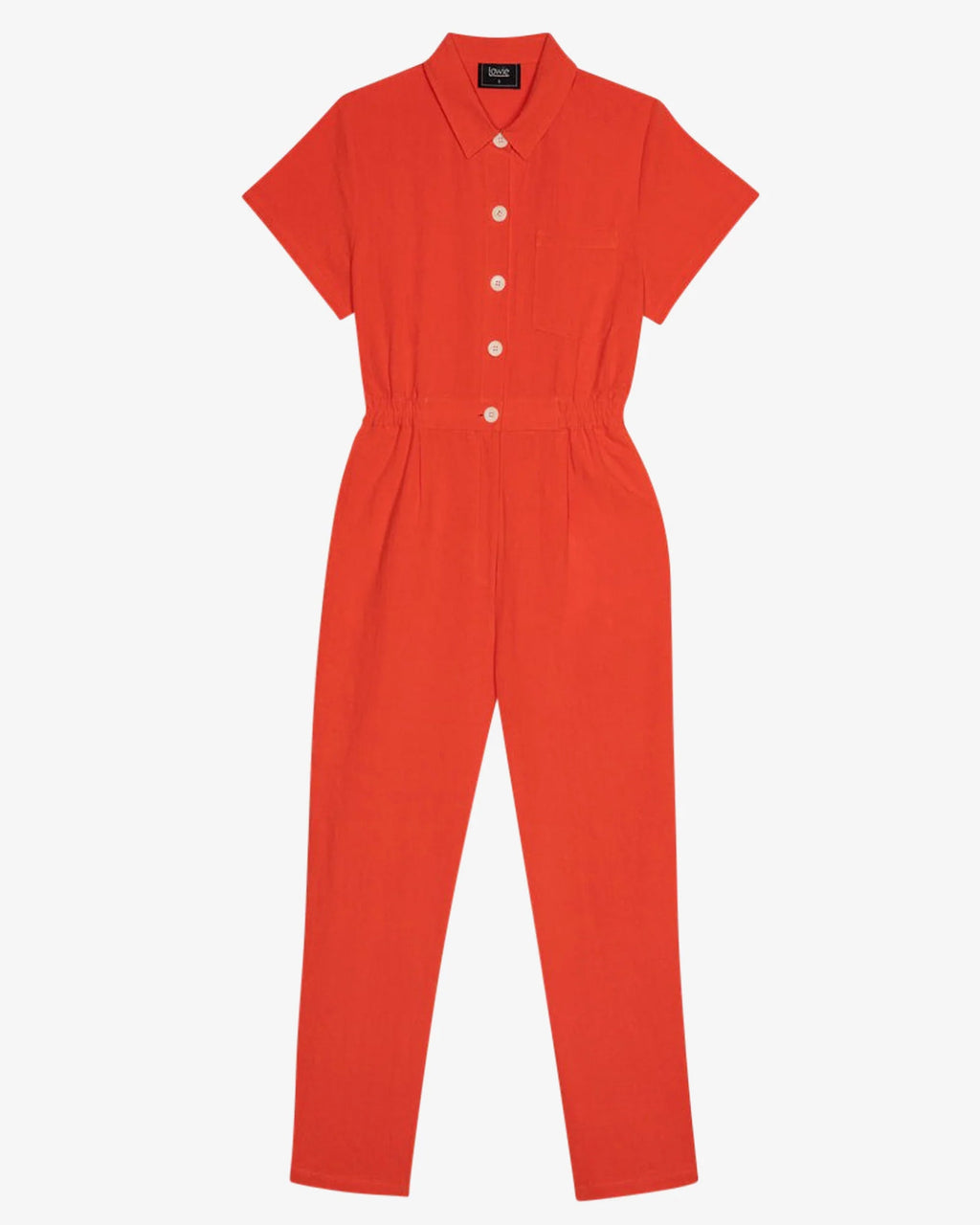 Lowie Cotton Linen Tomato Boilersuit
