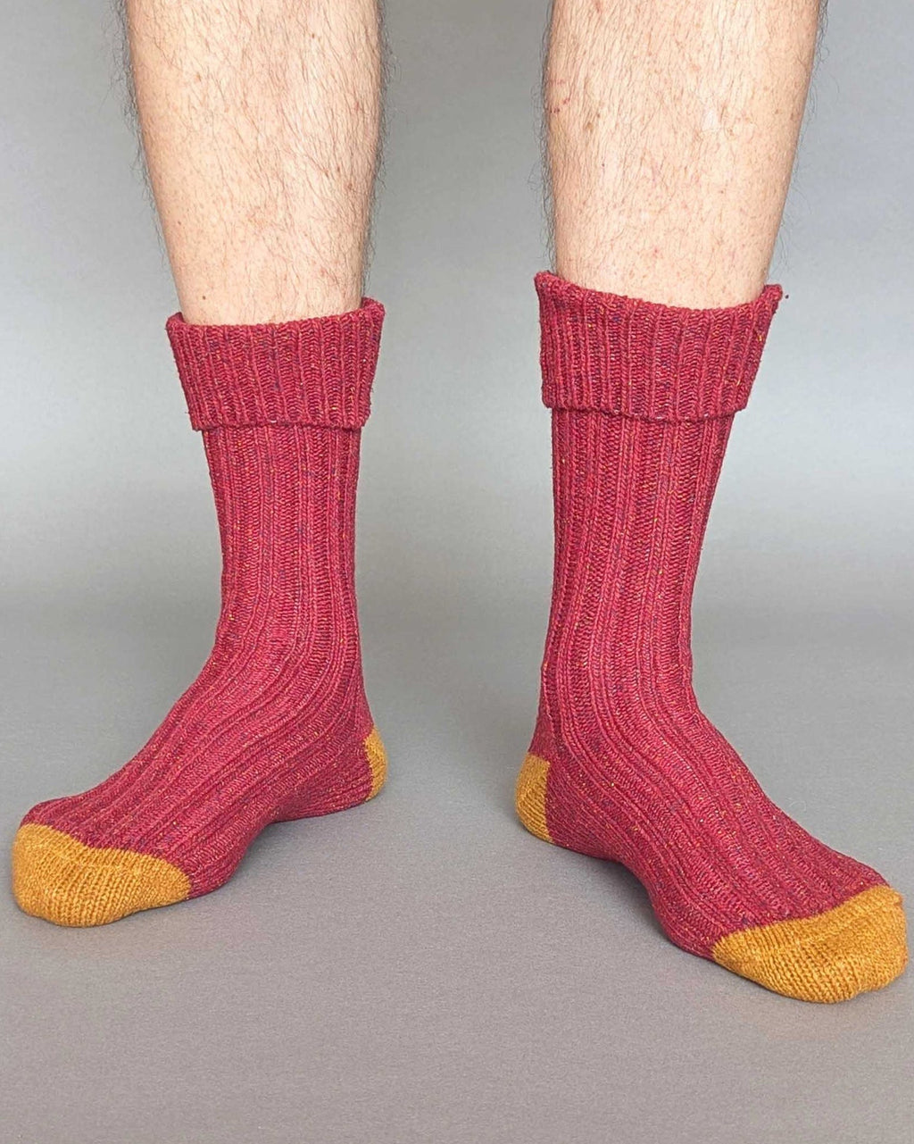 Catherine Tough Ankle Men’s Dark Red Socks