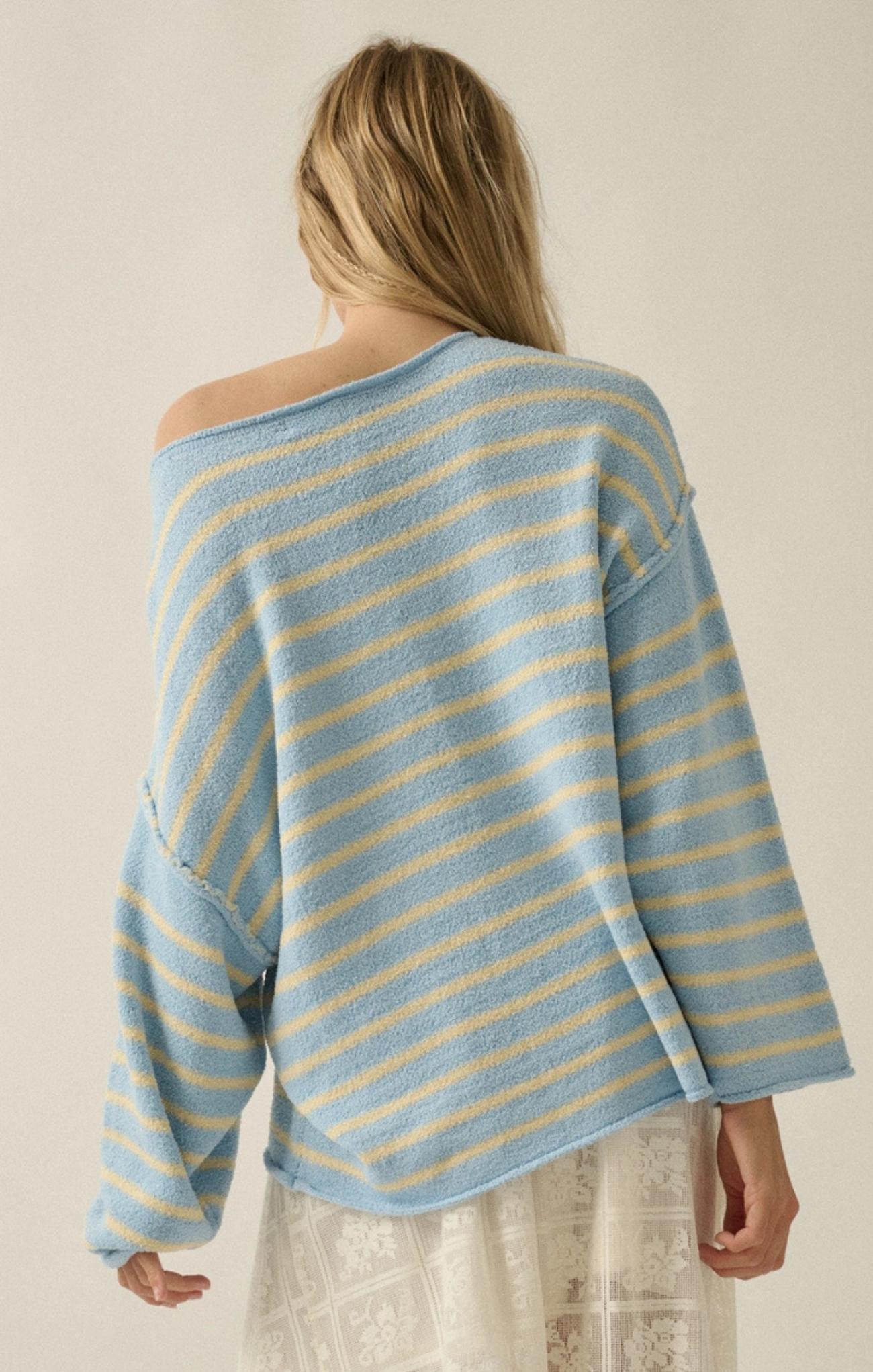 Ally Striped Textured Sweater