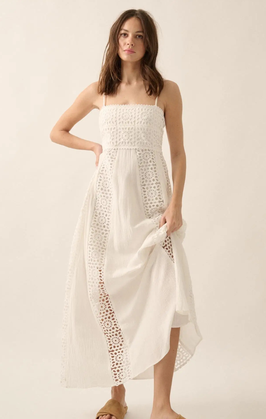 Emma Crochet Lace Maxi Dress