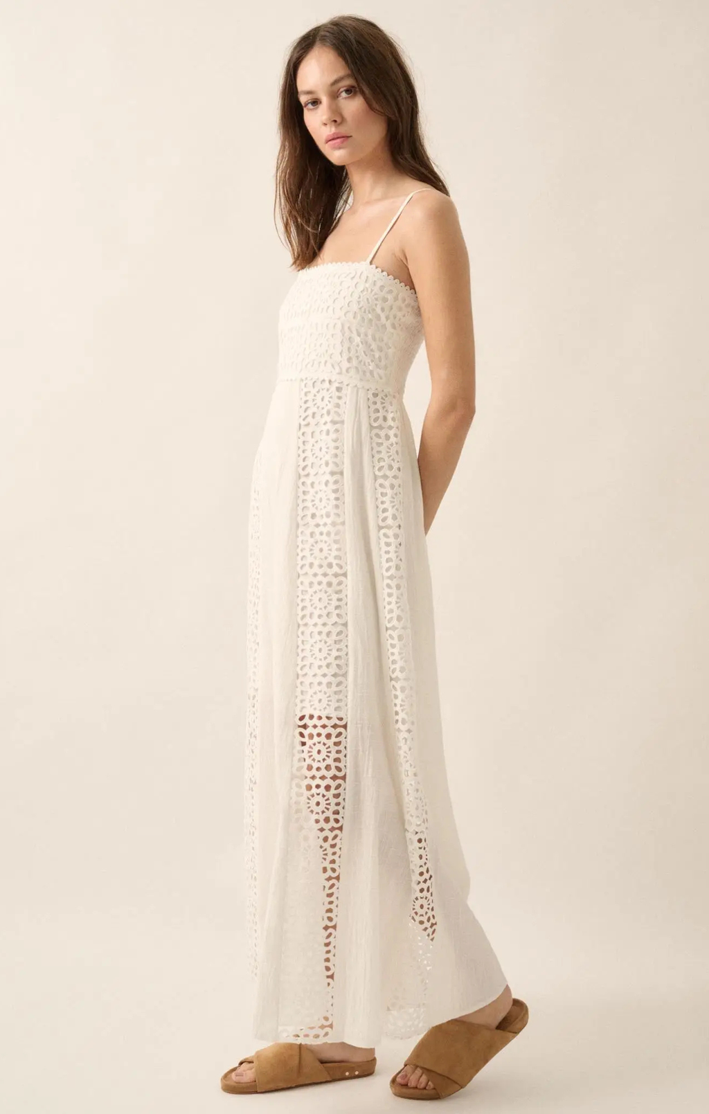 Emma Crochet Lace Maxi Dress