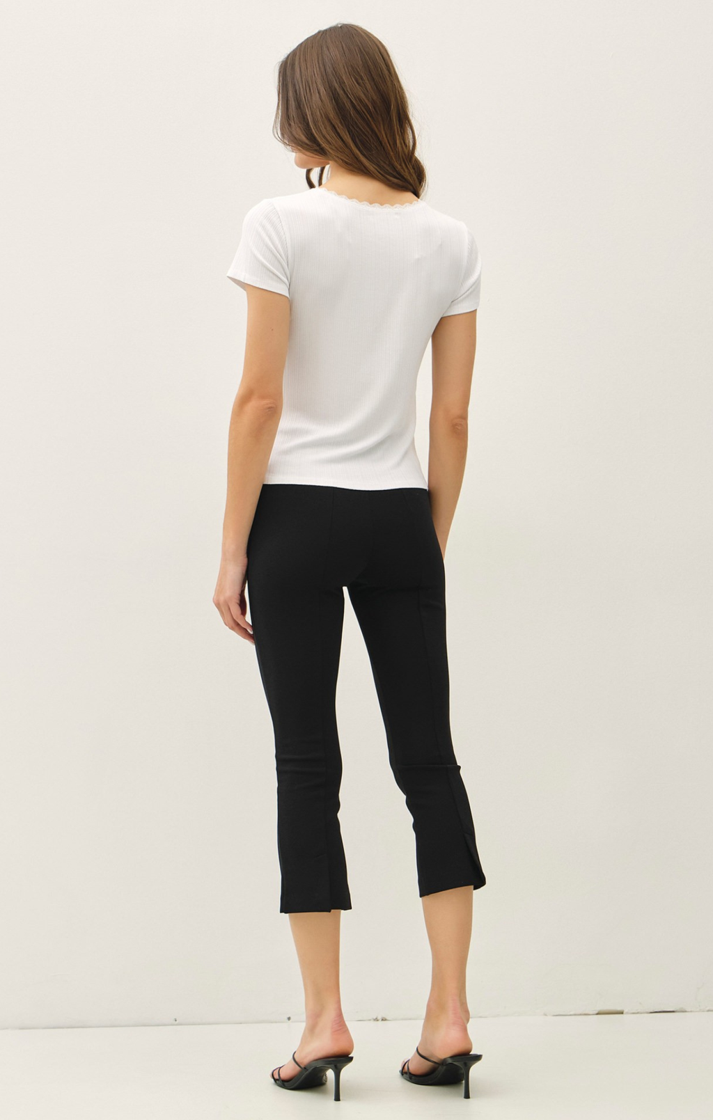 Sloane Lace Trimmed Short Sleeve Tee